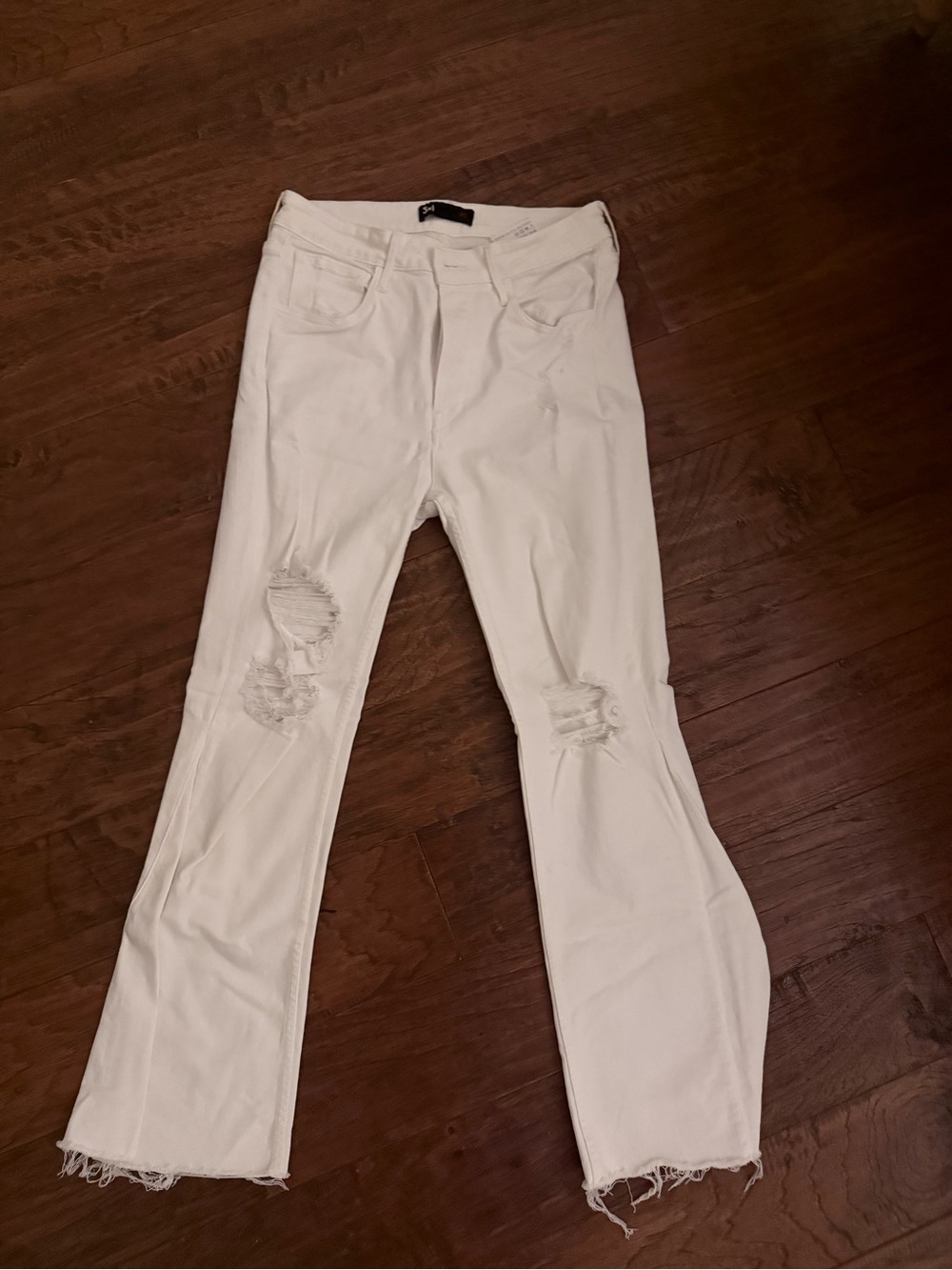 3x1 White High-Rise Jeans with Button Fly